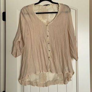 Cream button down top